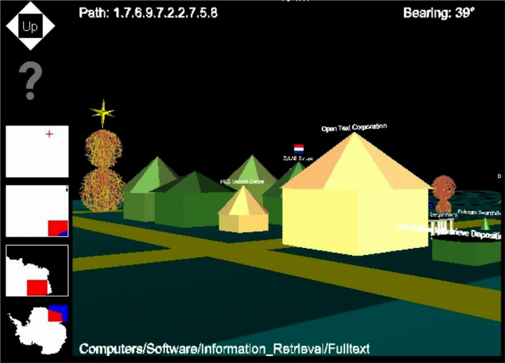 2000-era shot of Visual Net 3D interface