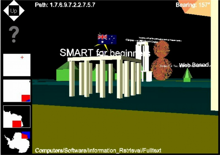 2000-era shot of Visual Net 3D interface