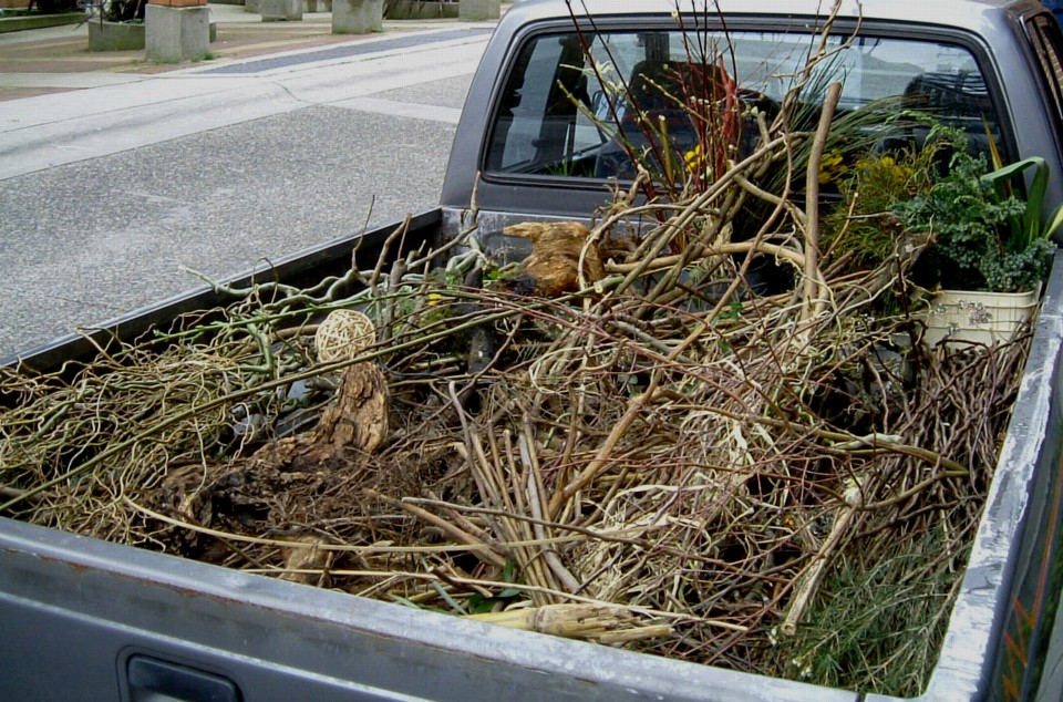 Truckload of florist raw materials