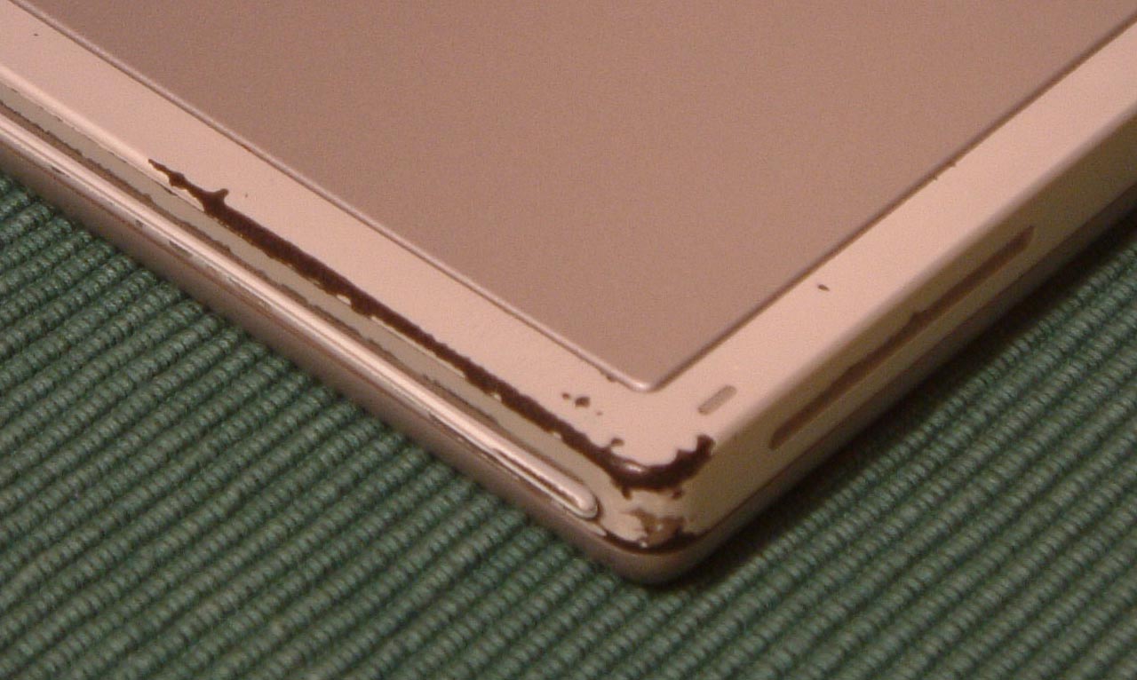 scratched corner of TiBook