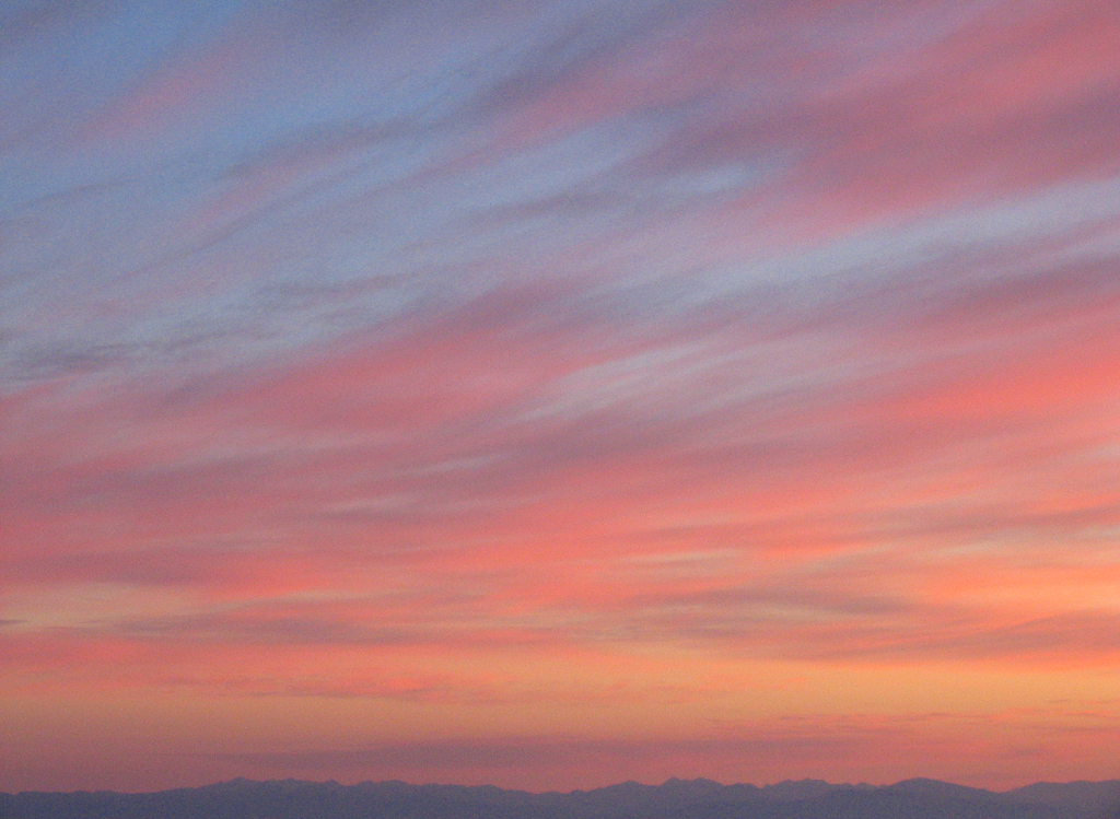 Sunset from Grouse Mountain; ocean