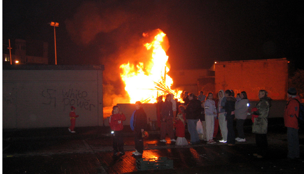 Halloween bonfire in Dublin