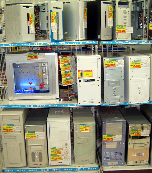Computer enclosures for sale at Asty’s