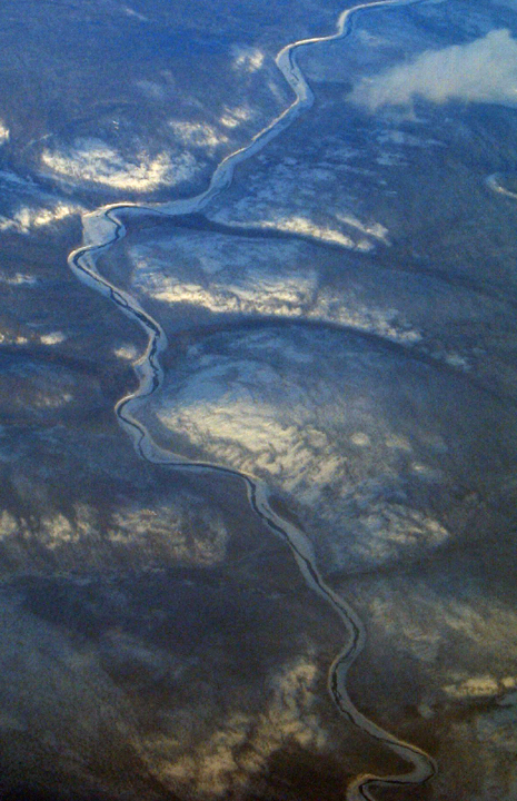 Siberian river, from the air