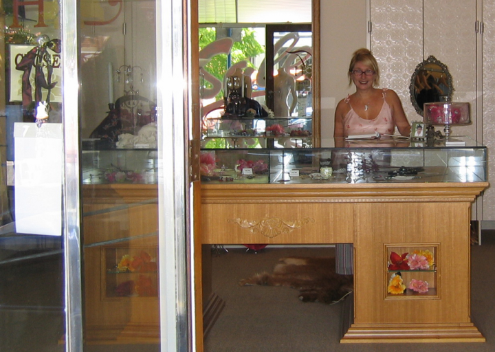 Young woman in North Brighton shop