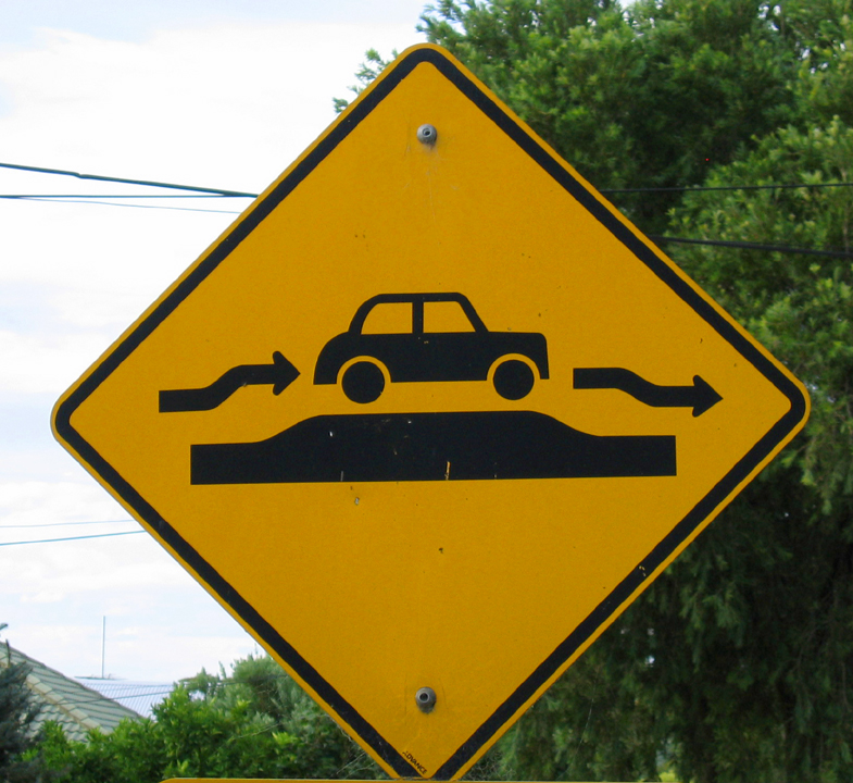 Australian speed-bump sign