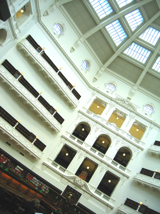 The (renovated) main reading room at the Victoria State Library