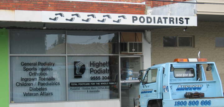 Australian podiatrist’s storefront