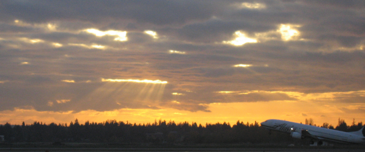 Sunset over SeaTac