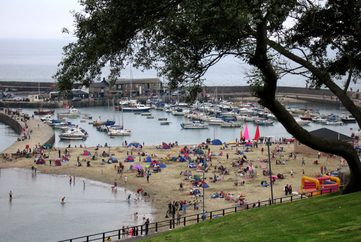 The Cobb, harbour, and beach at Lyme Regis