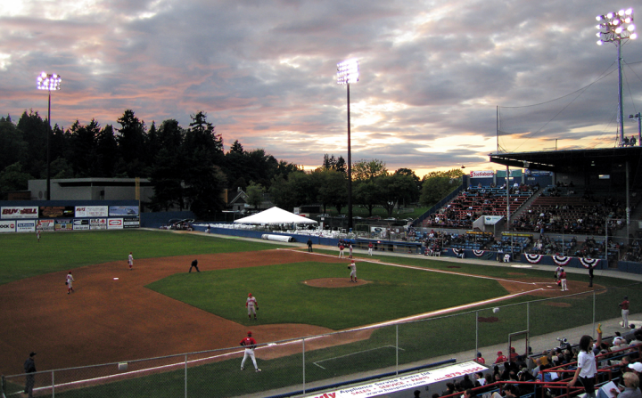 Sunset at Nat Bailey Stadium, Vancouver Sunset at Nat Bailey Stadium, Vancouver