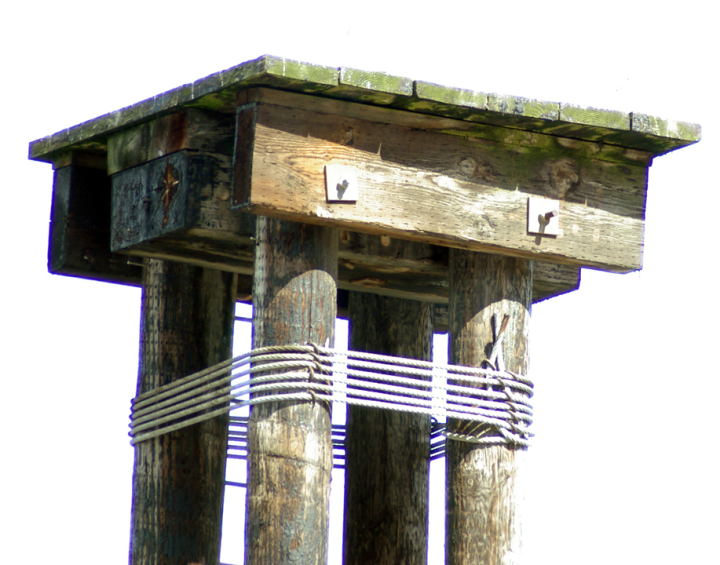 Detail of navigation marker, Spanish Banks, Vancouver