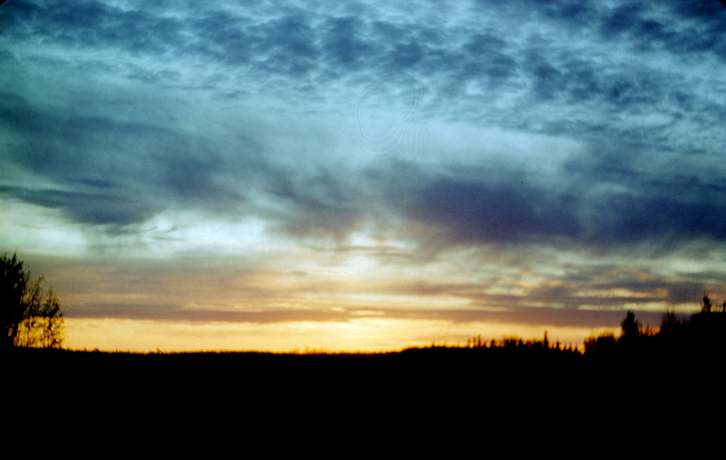 Sunset near Fort Vermilion, Alberta, 1953