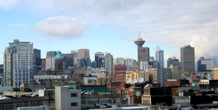 Downtown Vancouver viewed from Chinatown