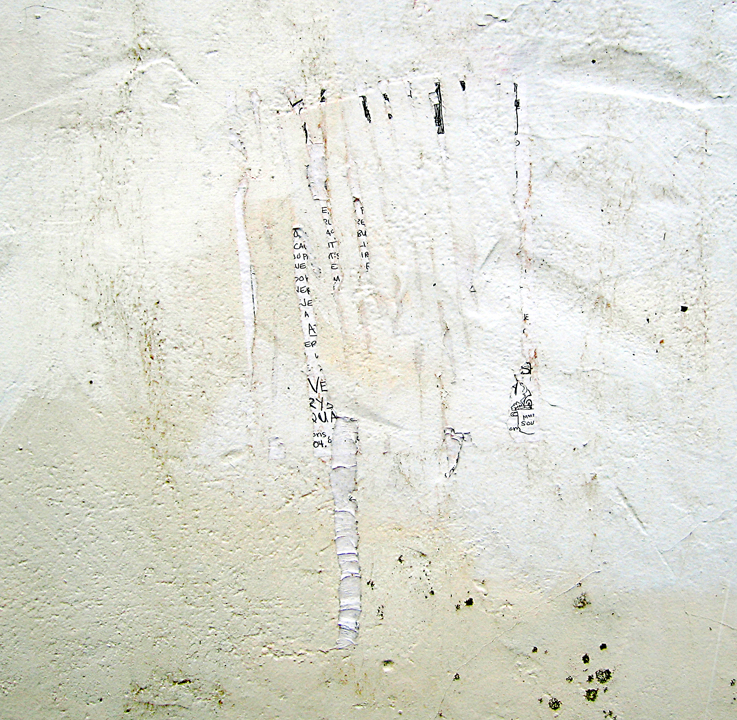 White plaster wall (detail)