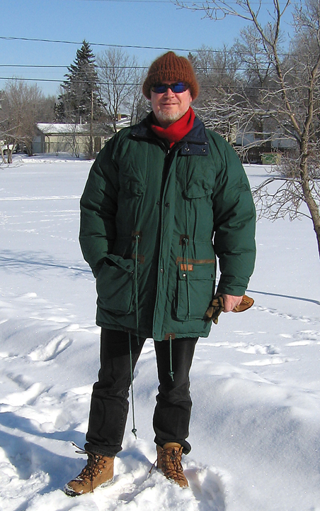 Tim Bray dressed for the Prairie Winter