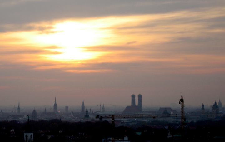 Sunset over Munich