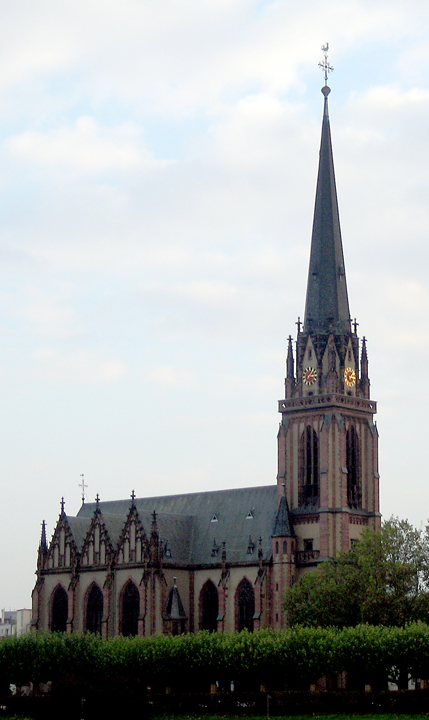 Church tower in Frankfurt