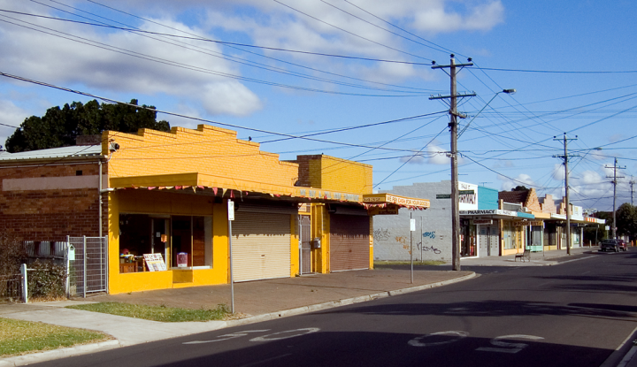 Suburban shops in Melbourne