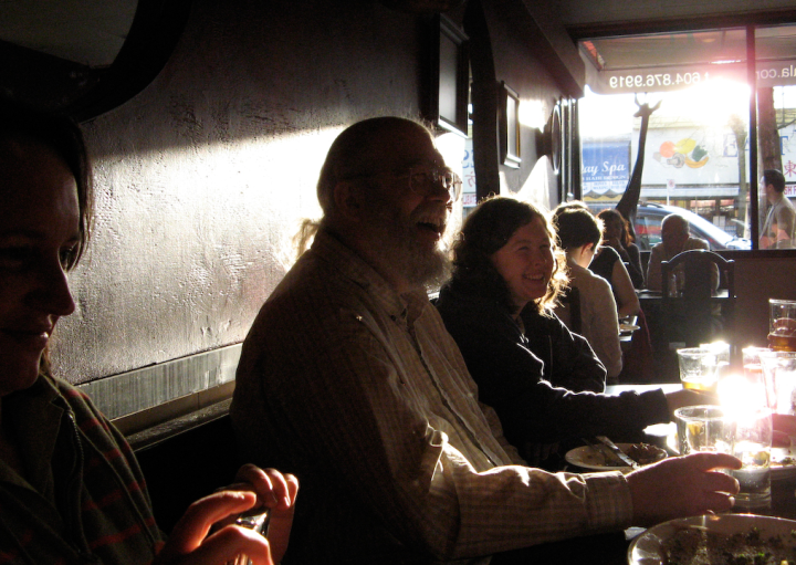 Diners at Nyala restaurant, Vancouver