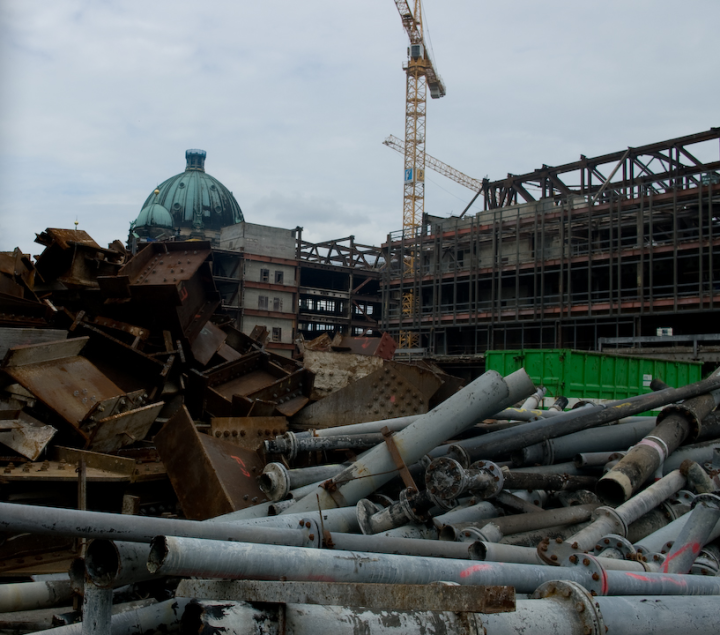 Demolition of the Palast der Republik in Berlin