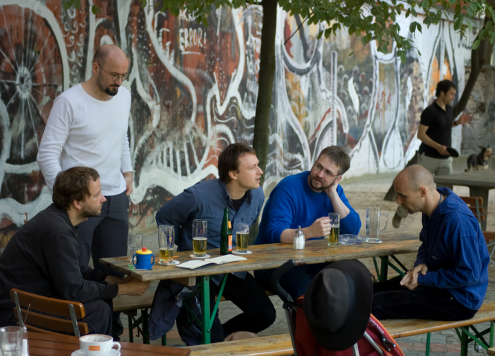 Geeks dining in East Berlin