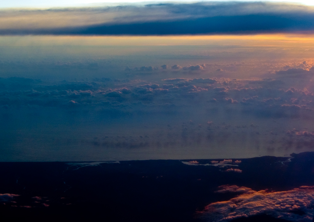 Sunset clouds in the Pacific Northwest