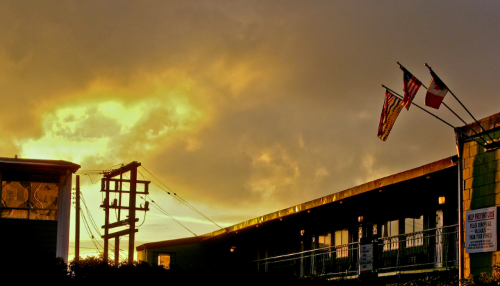 Sunset from somewhere on Main Street, Vancouver