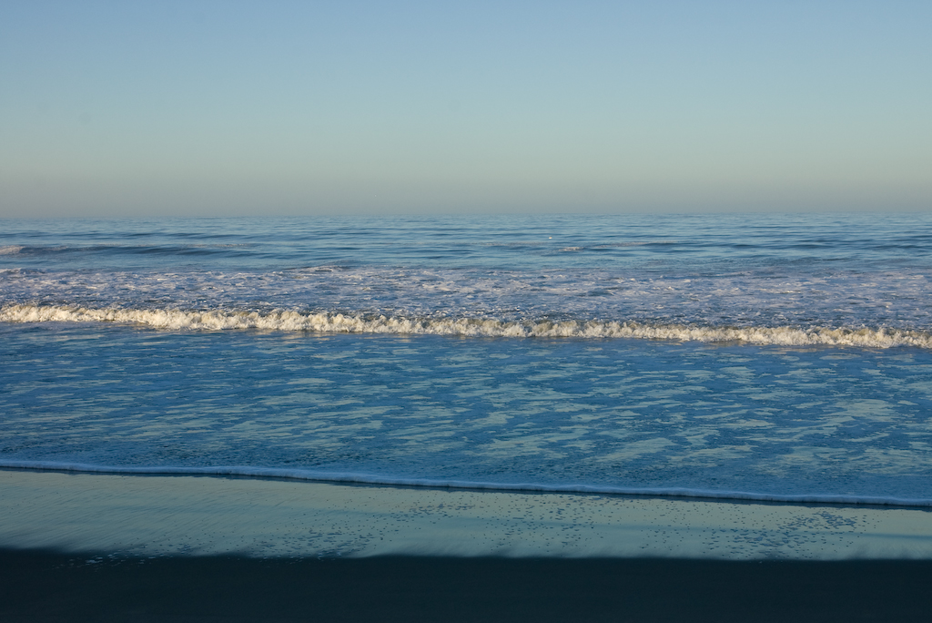 Pacific waves at sunrise