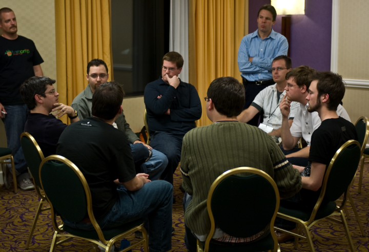 Game in progress The usual suspects sitting around in a room