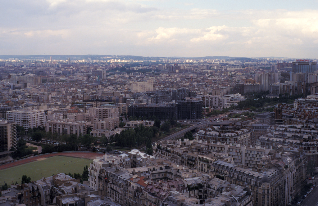 View of Paris from the big hotel at Porte Maillot