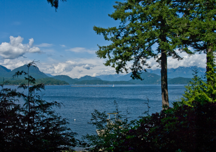 View over Howe Sound from Keats Island