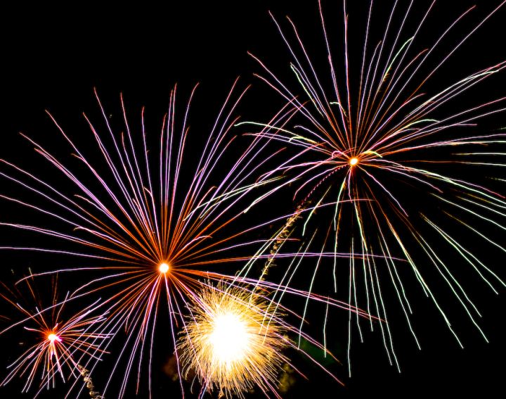 July First fireworks at Nat Bailey Stadium