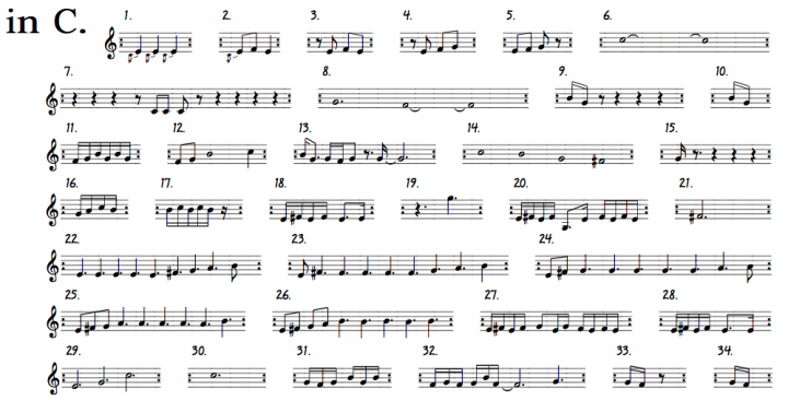 “In C”, by Terry Riley