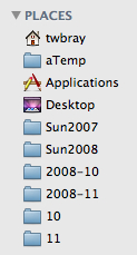 Tim Bray’s Finder Sidebar