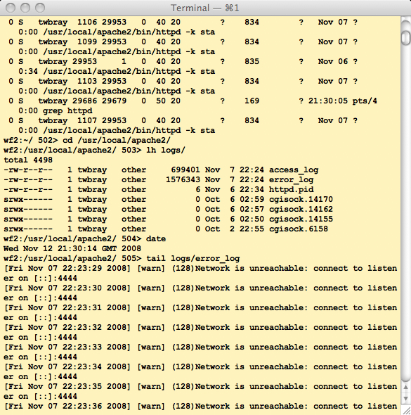 Tim Bray’s Terminal.app settings