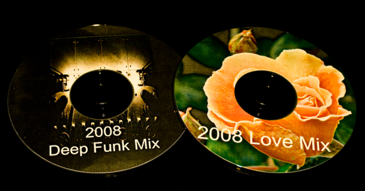 A couple of Tim’s 2008 mix-tapes with home-made labels