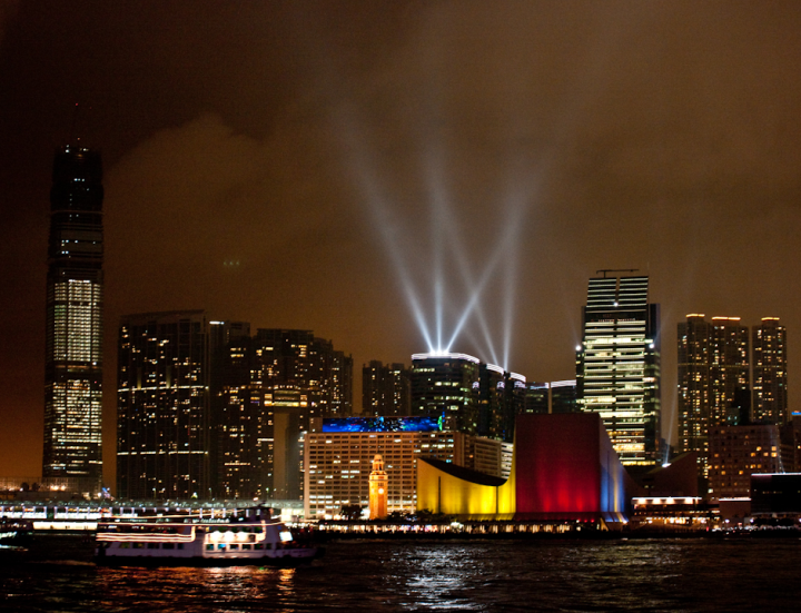 Hong Kong harbour’s after-dark light-show