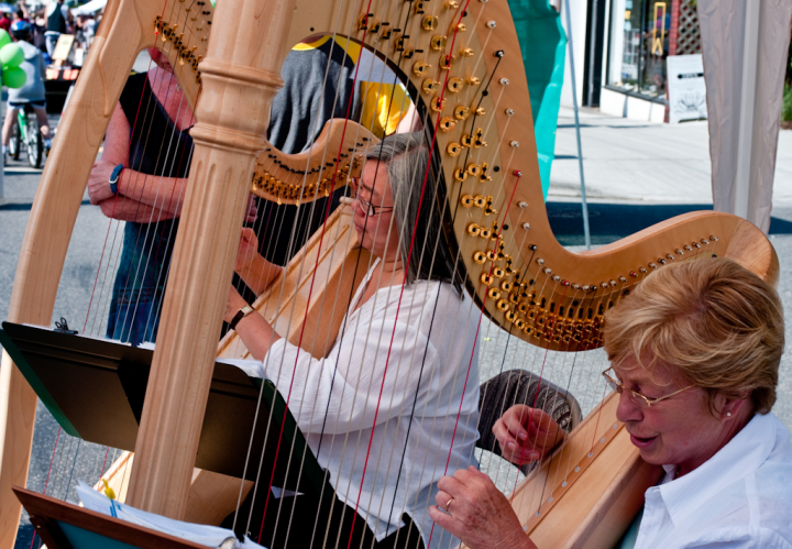 Harpists at Car-Free Vancouver Day