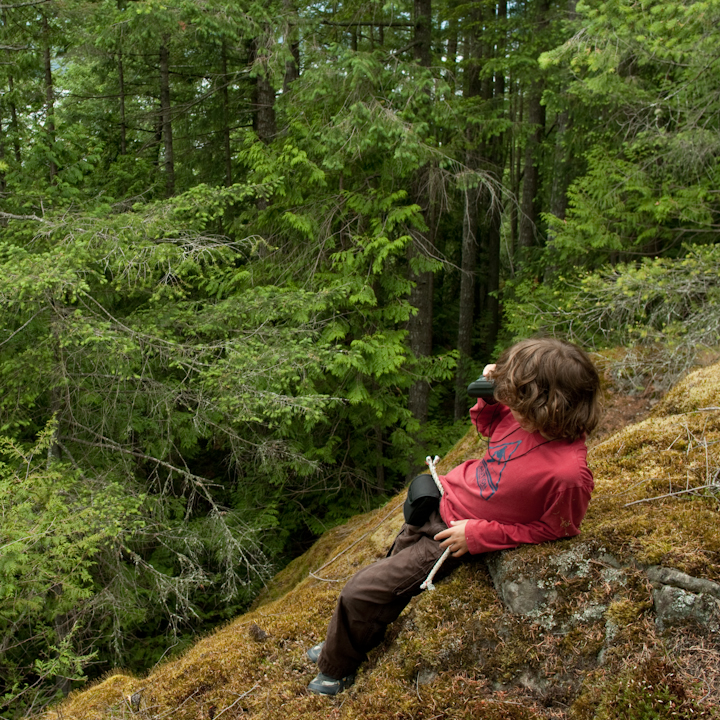 Enjoying the view from the northernmost minor peak on Keats Island