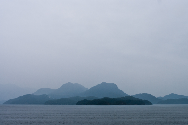 Gambier Island in the rain