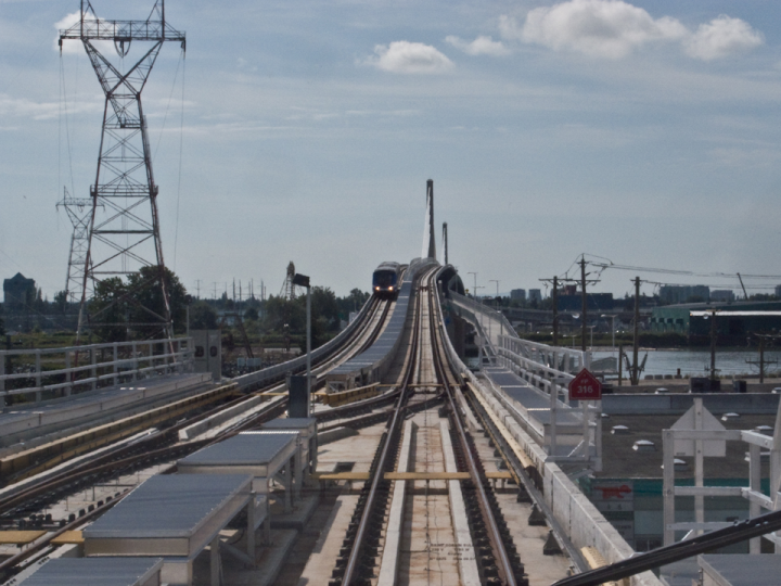 Bridge over the Fraser river on Vancouver’s Canada Line