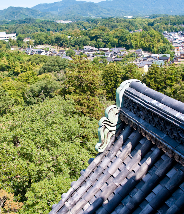 View from the top of the keep at Matsue castle