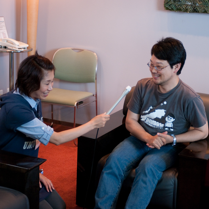 Matz being interviewed at RubyWorld 2009 Conference