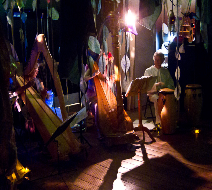Harp ensemble at Illuminares 2010