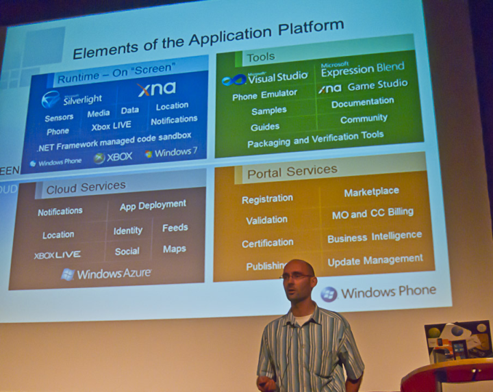 Frank Fischer of Microsoft presents Windows Phone 7