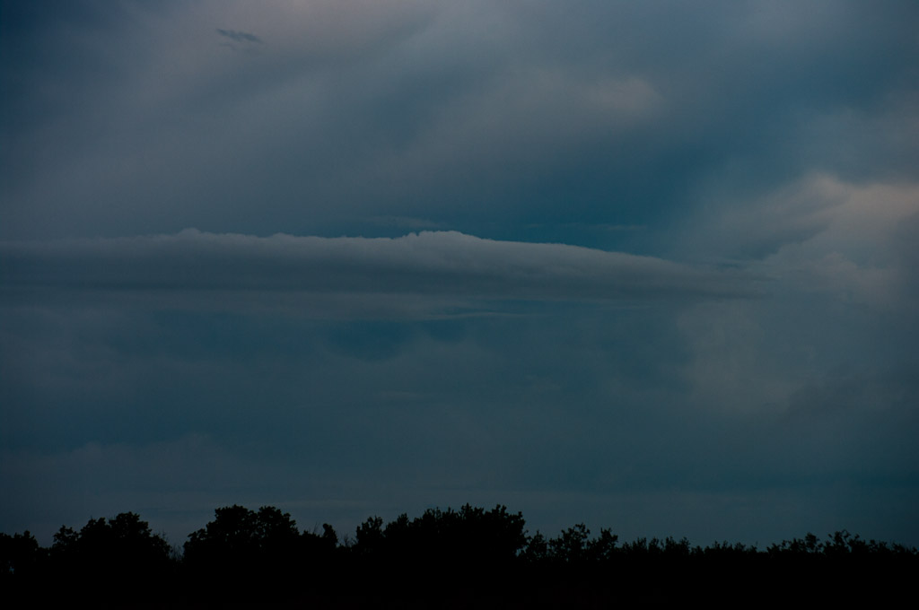 Dark prairie sky