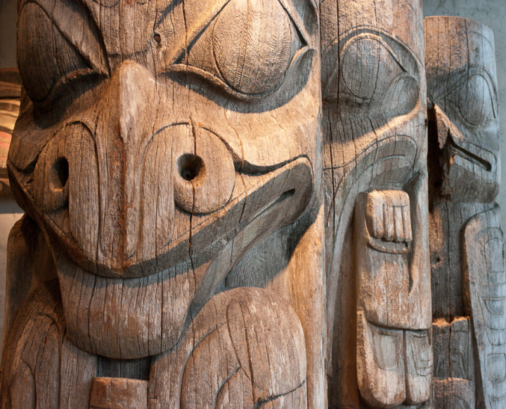 Aboriginal sculpture at the Museum of Anthropology in Vancouver