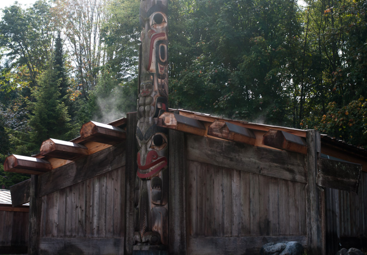 Outside the Museum of Anthropology in Vancouver