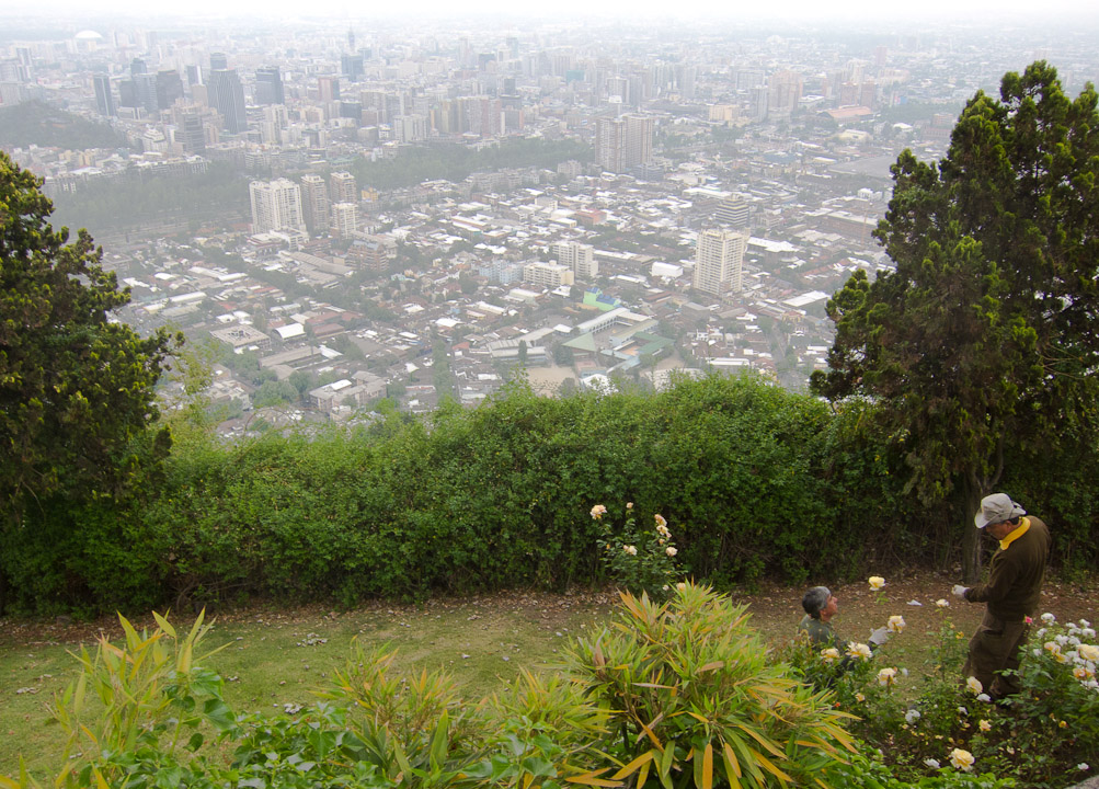 Gardeners at Cerro San Cristóbal, Santiago de Chile